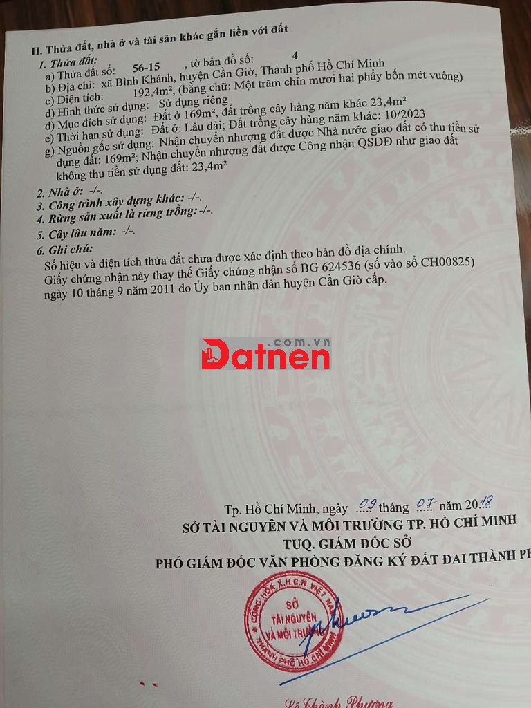 Đất thổ cư Bình Khánh gần phà,chợ,trường học