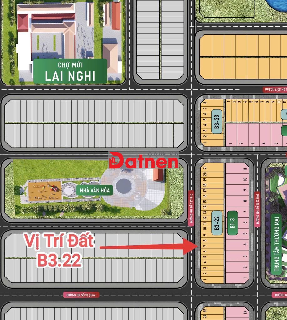 CC Bán Đất Hội An Green Village B3.22 hướng Đông 150m2 giá 11tr/m2