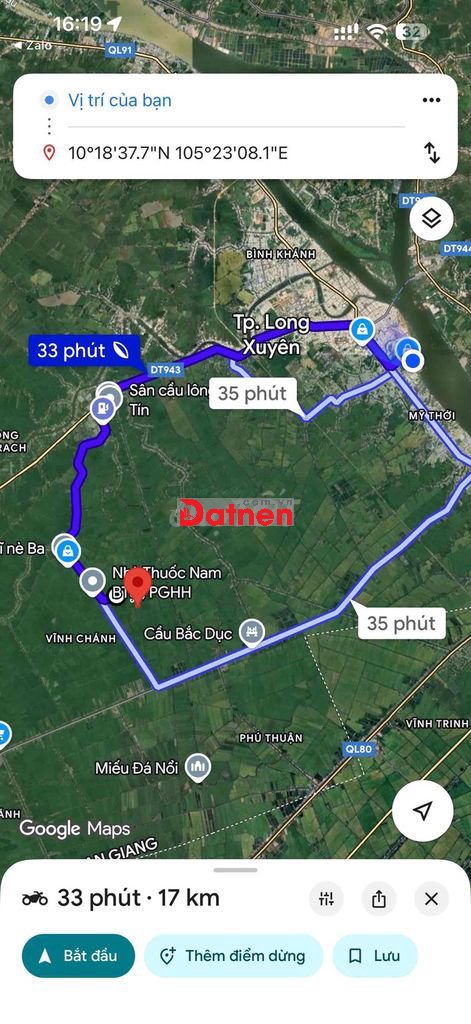 Bán hơn 5 công đất ruộng Vĩnh Chánh - Thoại Sơn