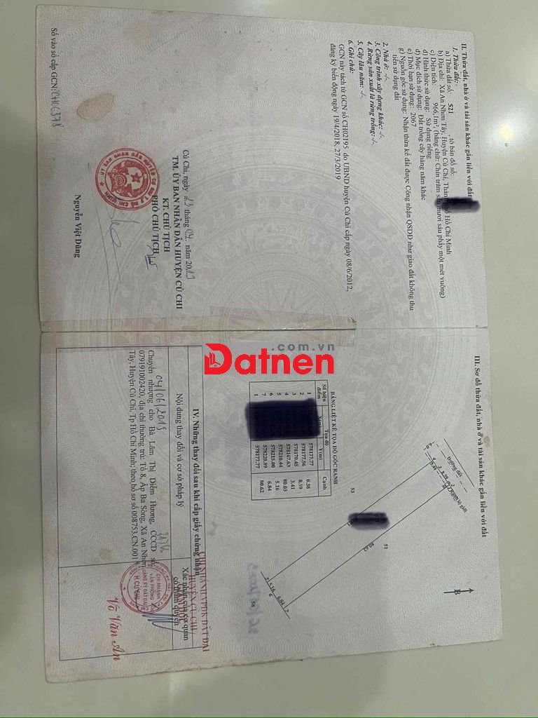 Đất Củ Chi giá tốt, ngay chợ lô 6. 966m2, 2,6 tỷ