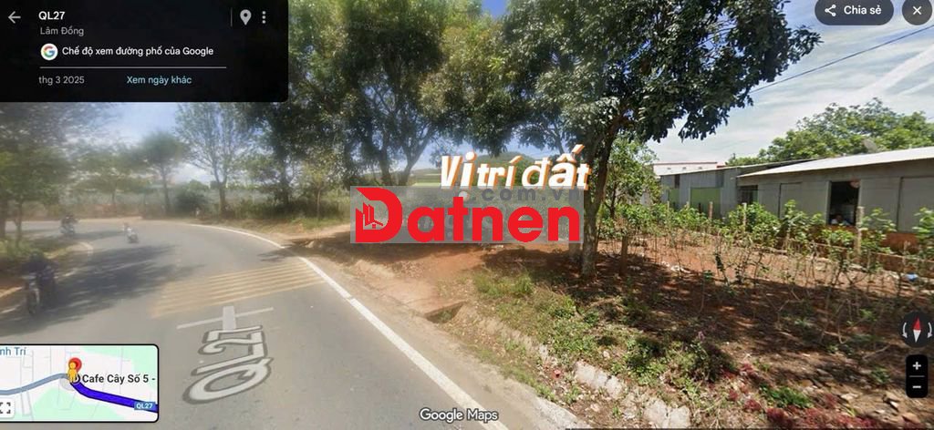 Đất Mặt Tiền Quốc lộ 27, sát sân bay Liên Khương, sẵn thổ cư