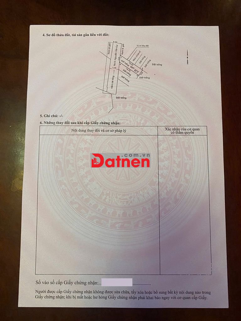 Bán Cặp đất 8m*15m (có 2 sổ riêng) Nguyễn Văn Cự hẻm 7m, KDC đồng bộ