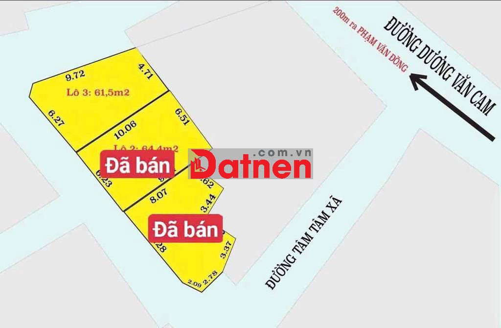 Đất Dương Văn Cam ngay chợ Thủ Đức, 62m2 chỉ 4.9 tỷ