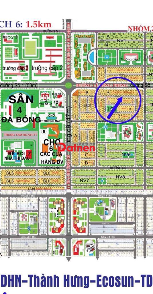 Chính chủ gửi bán lô đất NP mặt sau Lê Hồng Phong dự án HUD