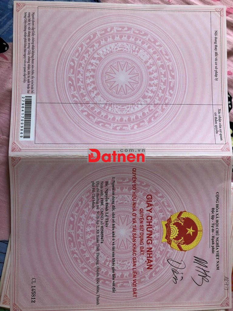 cần bán gấp miếng đất full thổ cư 1111m2 tại mỹ hạnh bắc, còn TL