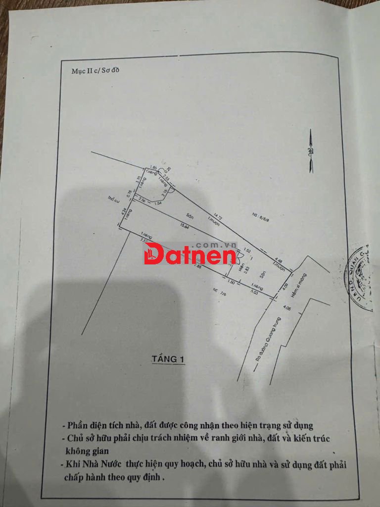 HXH DIỆN TÍCH LỚN - MỘT BƯỚC RA QUANG TRUNG - NGÂN HÀNG ĐỊNH GIÁ 14 TỶ