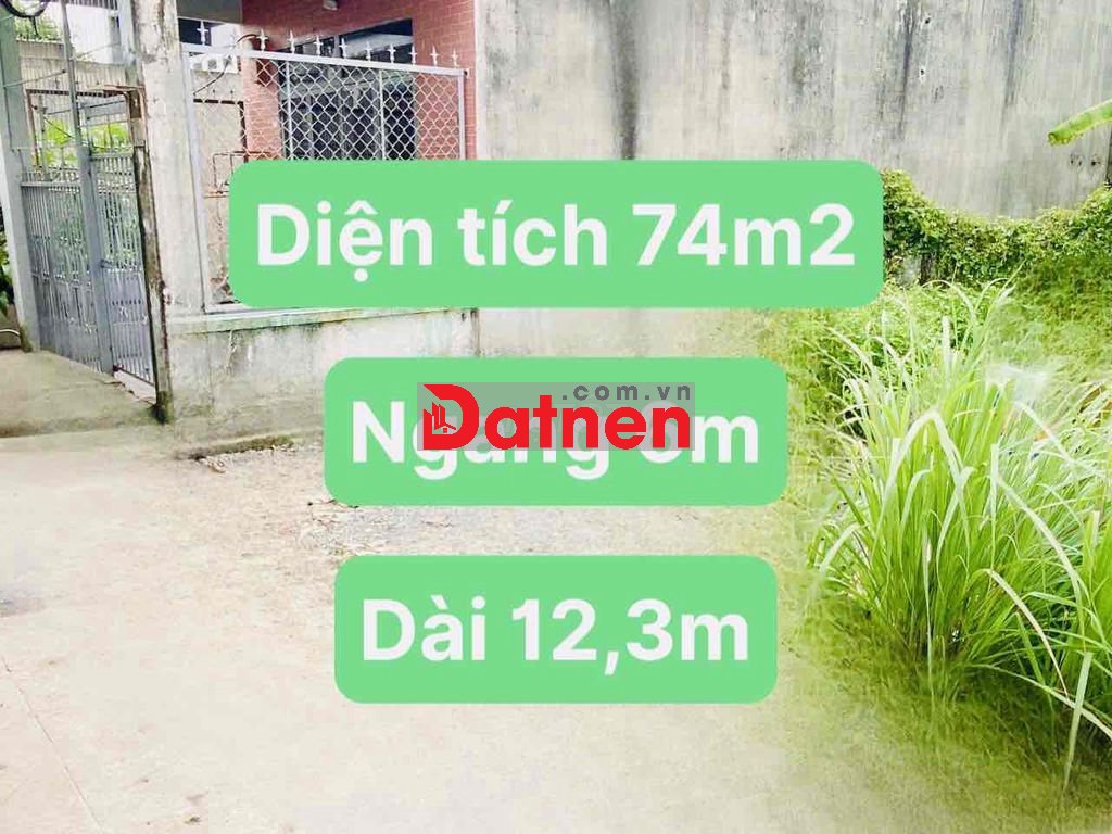 Bán Đất Gần Chợ Thới Tứ Hóc Môn -74 M2( 6 x12.3 ) - Chỉ2,38 Tỷ