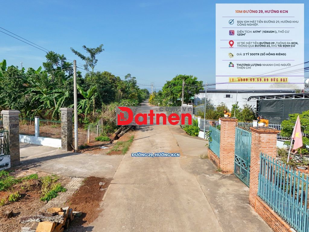 Bán 10m mặt tiền đường 29, hướng KCN, Nghĩa Thành, Châu Đức