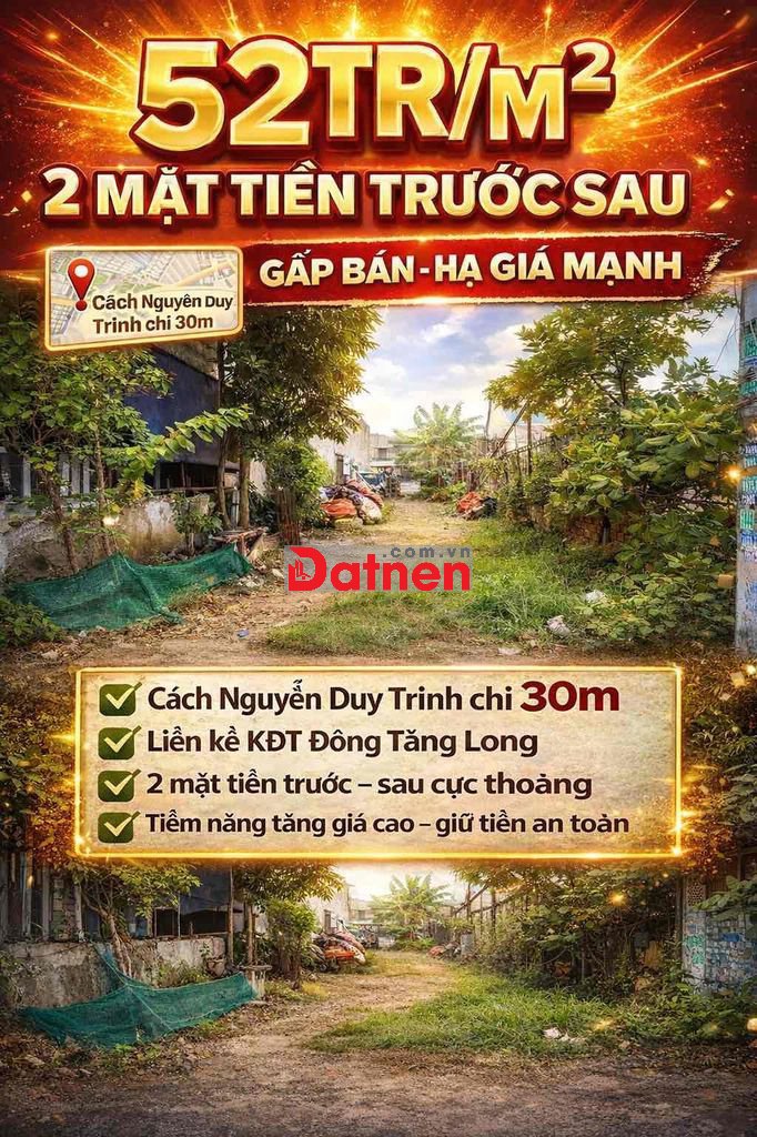 GẤP BÁN – HAI MẶT TIỀN TRƯỚC SAU – LIỀN KỀ KĐT ĐÔNG TĂNG LONG 🔥