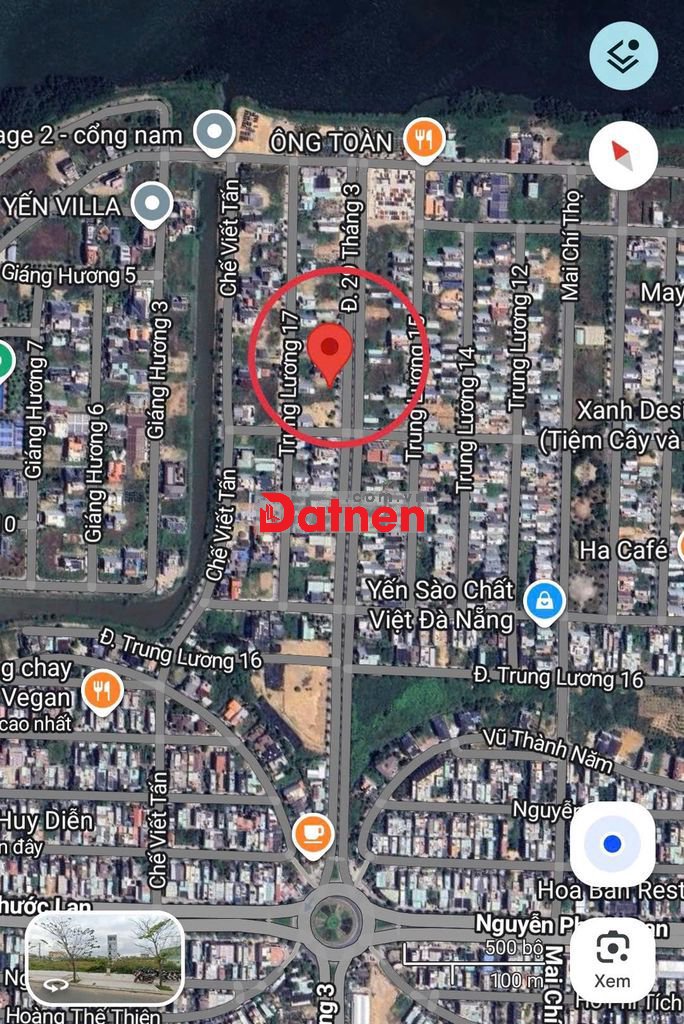 BÁN LÔ ĐẤT ĐƯỜNG HÀNG DỪA 29/3 , VỊ TRÍ RẤT TIỀM NĂNG