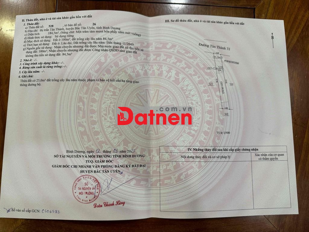 Chính Chủ Bán Đất Tân Uyên Bình Dương