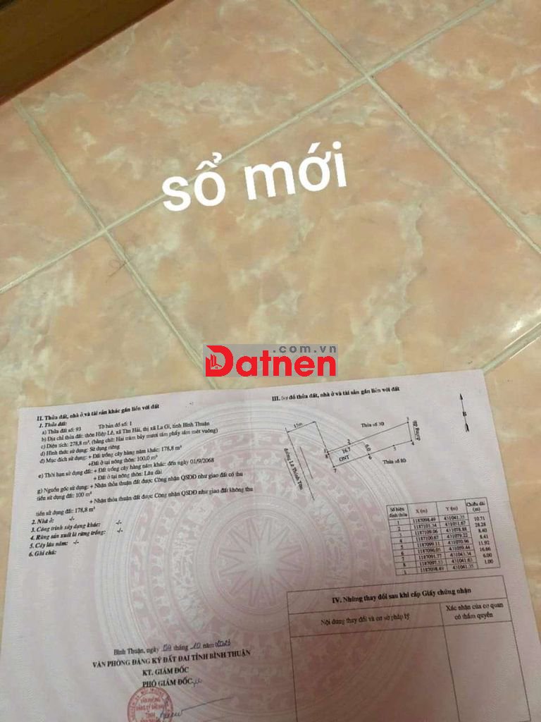 Bán đất mặt tiền nở hậu Lê Thánh Tôn,chợ xã Tân Hải,Lagi,Bình Thuận