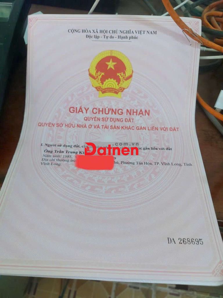 Cần bán gấp bán nhanh bán lỗ nền đất đẹp đối diện công viên phường 9