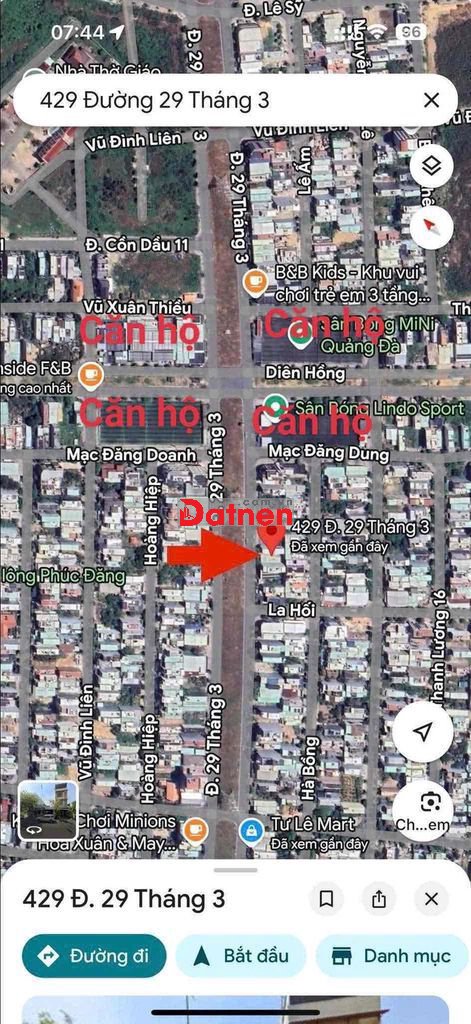 BÁN LÔ ĐẤT ĐƯỜNG 29/3 HÒA XUÂN TẶNG NHÀ CẤP 4 GẦN 4 TOÀ CĂN HỘI SẮP XA