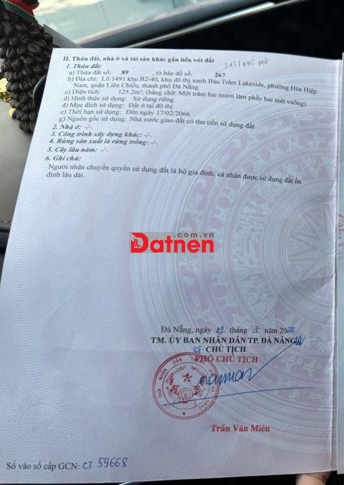 🔴💥Bán 1 CẶP đất đường 7,5m Võ Tự - Khu đô thị xanh Bàu Tràm Lakeside