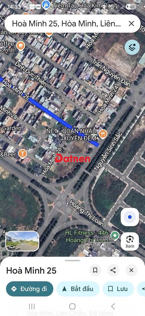 🔴💥HÀNG HIẾM -Bán đất đường Hòa Minh 25 - Kẹp công viên 10m