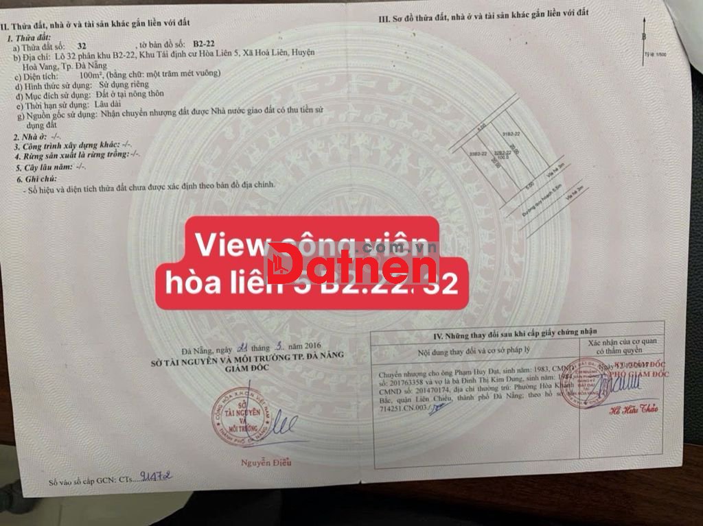 🌈 Bán đất hòa liên 5, view công viên siêu đẹp có 1 02