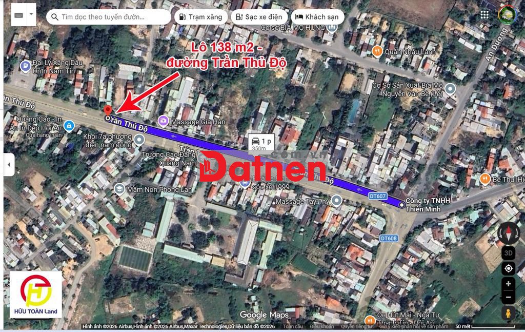 Bán đất 138 m2 đường Trần Thủ Độ; gần ngã 4 Thương Tín; giá 3,5 tỷ