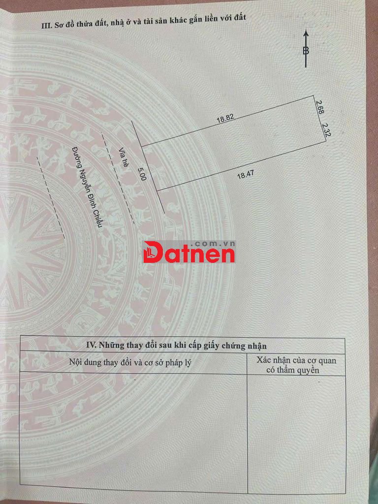 💥ĐẤT MẶT TIỀN NGUYỄN ĐÌNH CHIỂU 95M2💥