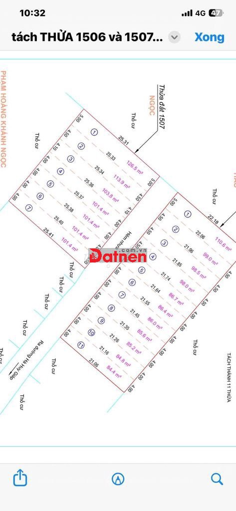 Đất Ngay Chợ Cầu Đồng sát chung cư Thạnh Lộc giá 4.65 tỷ dt 4x21