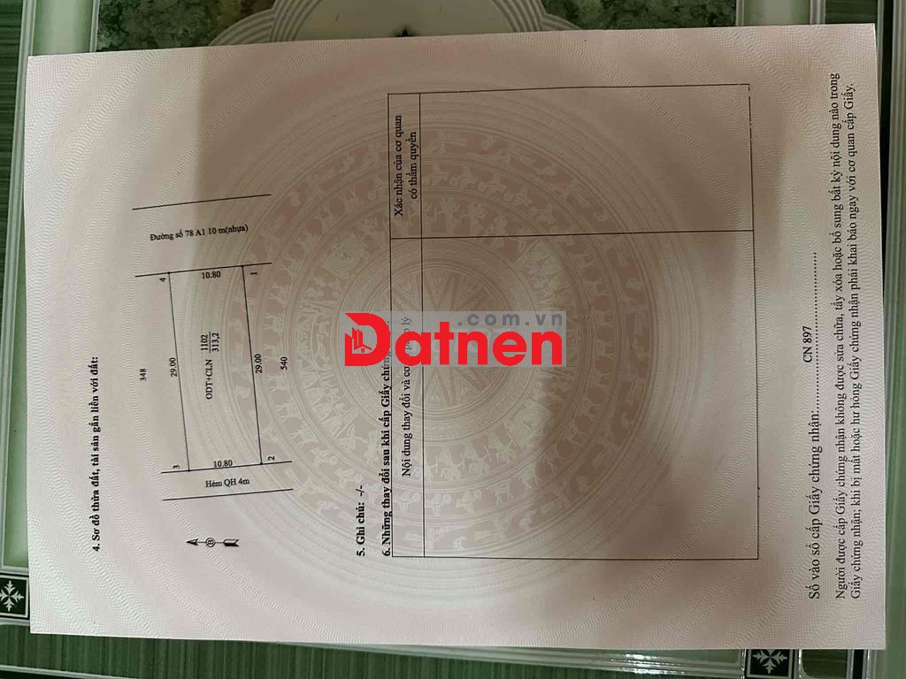Cần Bán Miếng Đất DT 11mx30m Hẻm 70 Nguyễn Chí Thanh