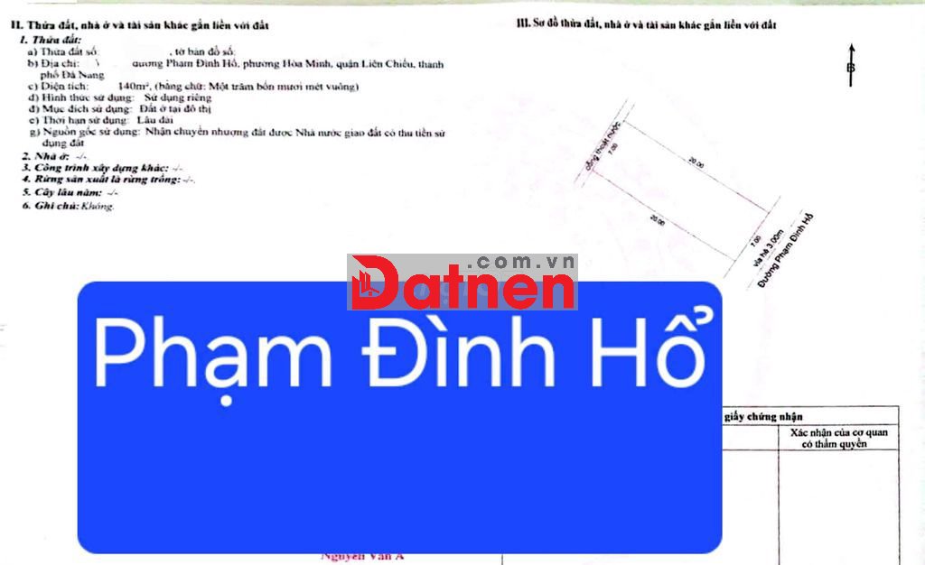 🔴💥Bán đất tặng Nhà C4 đường Phạm Đình Hổ - Sát biển rất thoáng