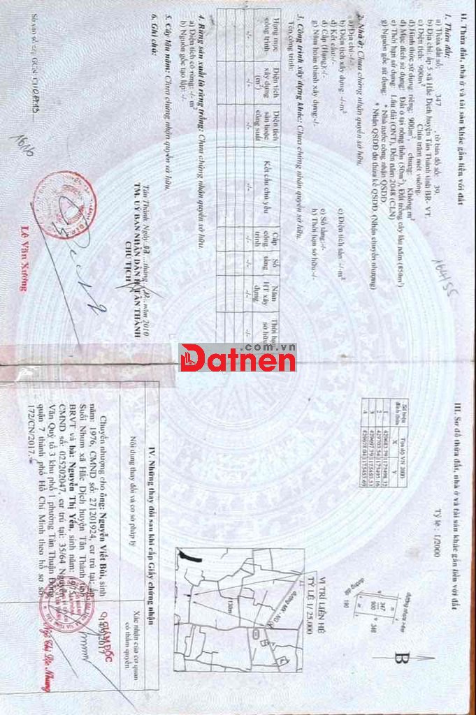 Chính chủ gửi bán 900m2 đất dt làm kho bãi chỉ 2,5tỷ trung tâm phường