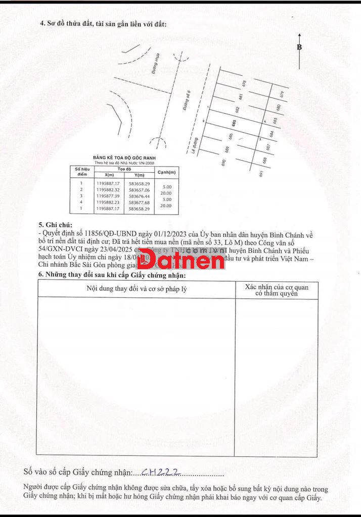 CHỈ TỪ 900Tr. SỞ HỮU LÔ ĐẤT NỀN TẠI AN HẠ(100m2), XÃ VĨNH LỘC, Tp.HCM