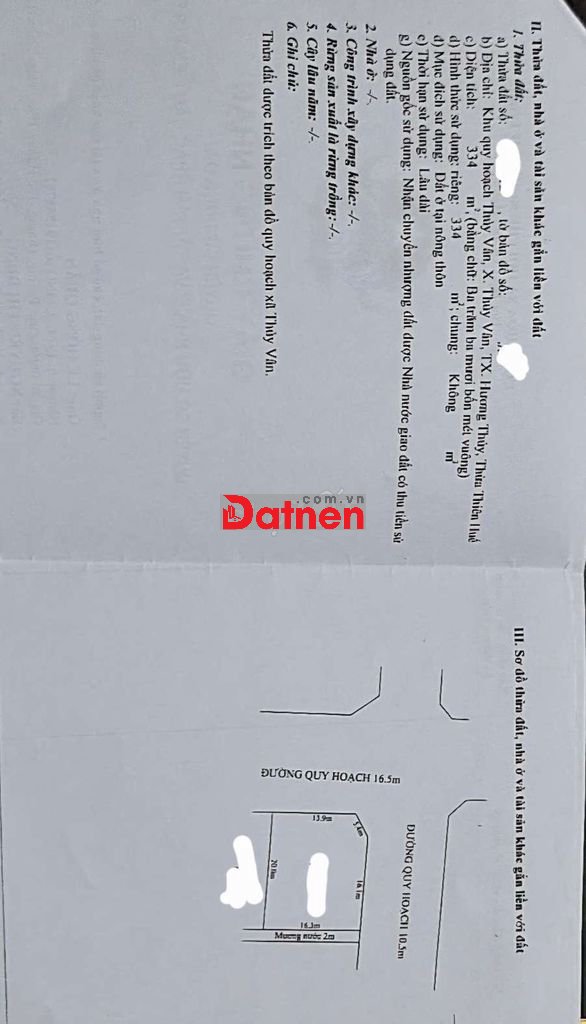 Bán đất lô góc 2 mặt tiền chính chủ