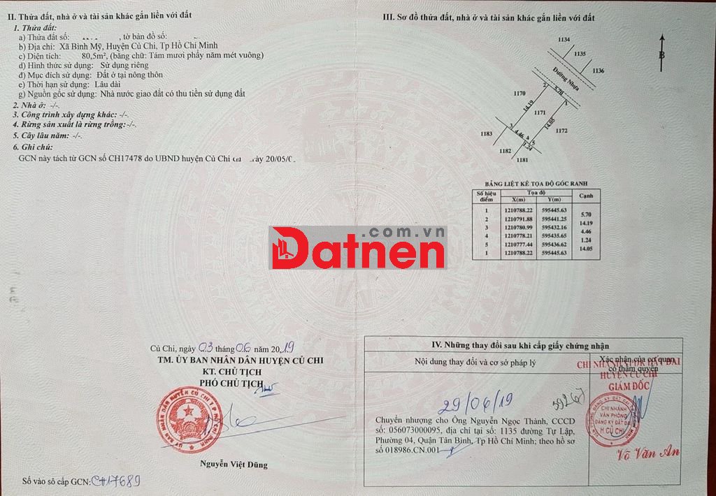 CẦN BÁN ĐẤT SỔ ĐỎ ĐƯỜNG VÕ VĂN BÍCH-XÃ BÌNH MỸ-CỦ CHI