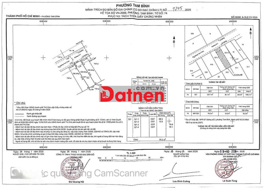 Bán 2 Lô Đất Mặt Tiền Đường Số 3 Phường Tam Bình Tp Thủ Đức Tp Hcm