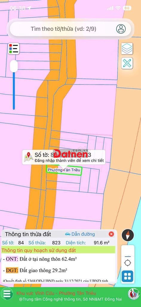 Bán đất vị trí vàng ngay làng Bưởi Tân Triều , cách Cầu Tân Triều 50m