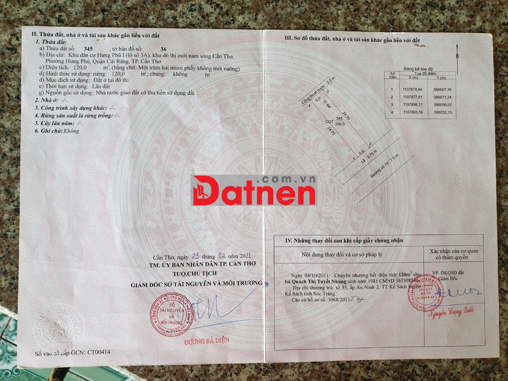 Bán nền B8 KDC Hưng Phú 1 cạnh trường tiểu học Hưng Phú