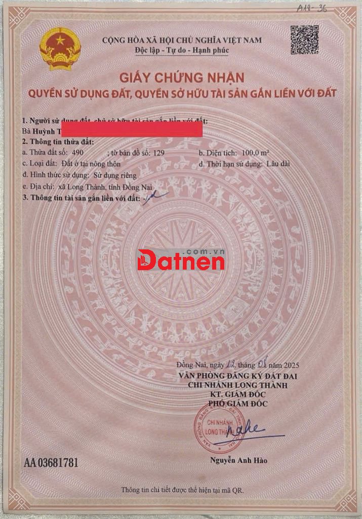 Century City,A4-18, 100m2,gần cổng chính,cách sân bay long thành 2,5km