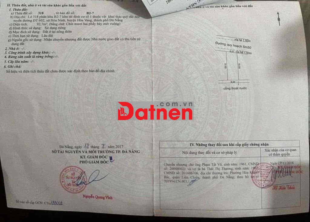 đất tdc hoà ninh 1 ngang 6m