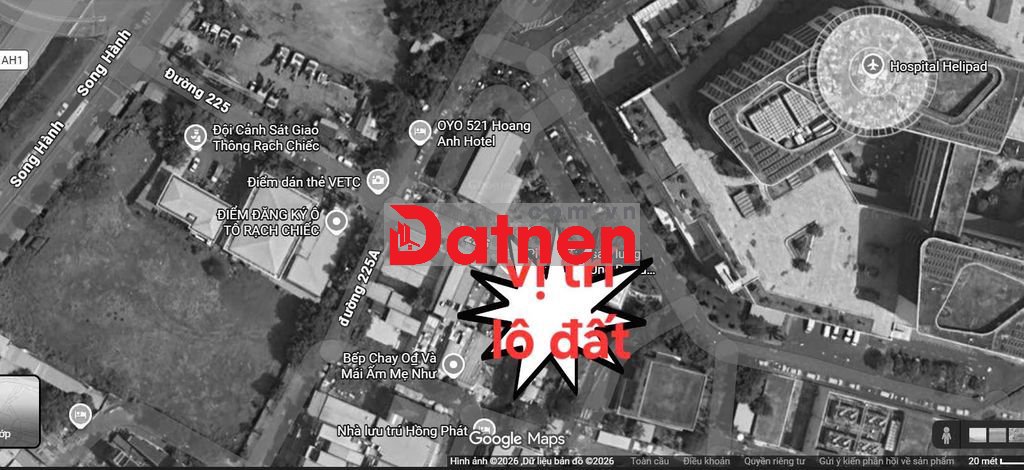 Bán lô đất CHUNG TƯỜNG BỆNH VIỆN UNG BƯỚU 2, Thủ Đức, Tp HCM