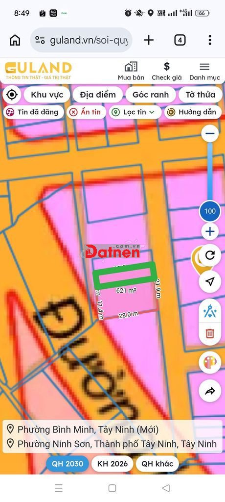 Bán đất đường nguyễn chí thanh (mới mở) - đường số 6