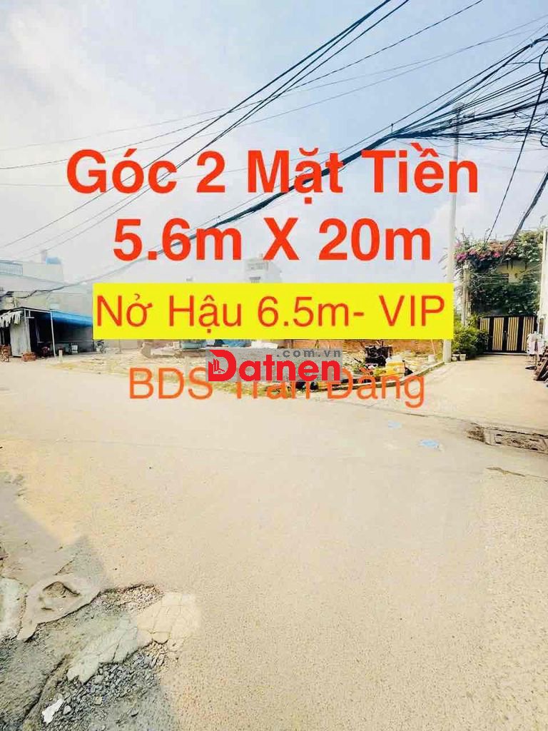 LÔ Góc-5.6m X 20m Nở Hậu 6.5m-Ngay Ngã 3 CHỢ ĐẠI HẢI-ĐƯỜNG 8m