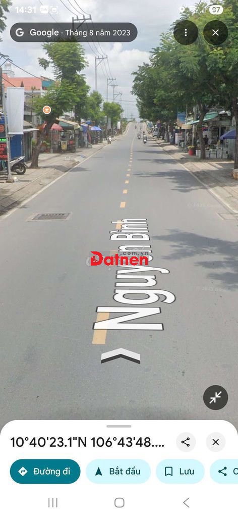 Nhà bè. Bán đất mt nguyễn bình