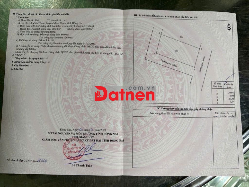 Cần bán 1 siêu phẩm 3 mặt tiền, 1/ Hùng Vương, xã Vĩnh Thanh