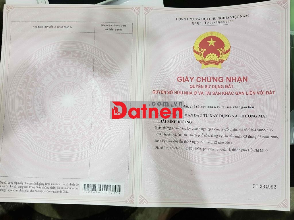 Đất dự án khu dân cư C45 - Bộ công an xã Long Thới