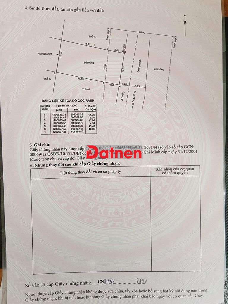 ĐẤT BIỆT THỰ: 10 X 20m, MT ĐƯỜNG NHƯA 668 QL13