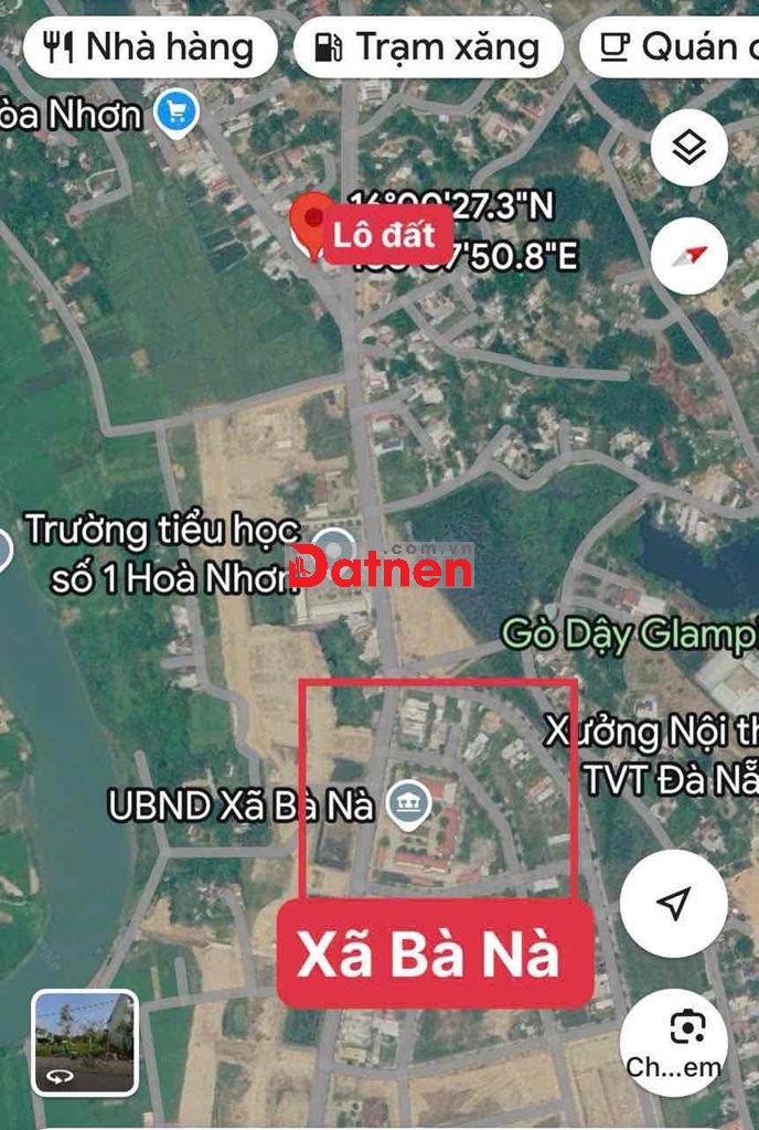 Bán đất đường 7m5 gần Xã Bà Nà