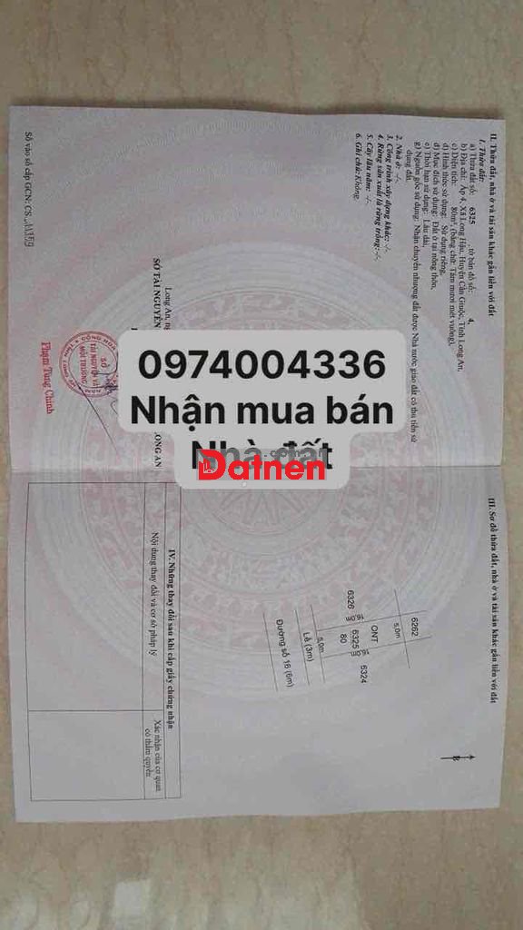 bán đất long hậu giáp nhà bè Tphcm