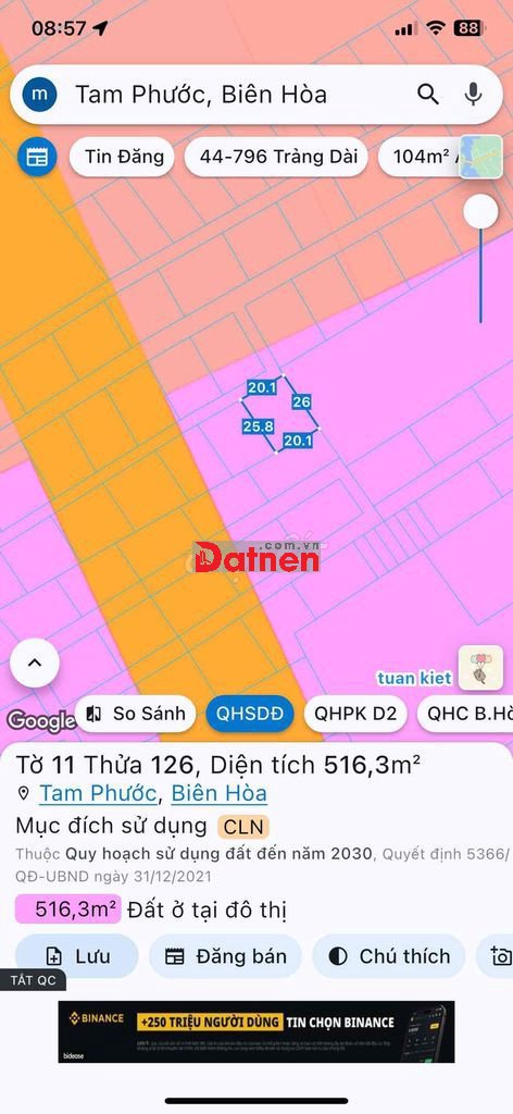 Nghộp Thở Bán Gấp Thửa Đất Sổ Riêng Cạnh KCN Tam Phước