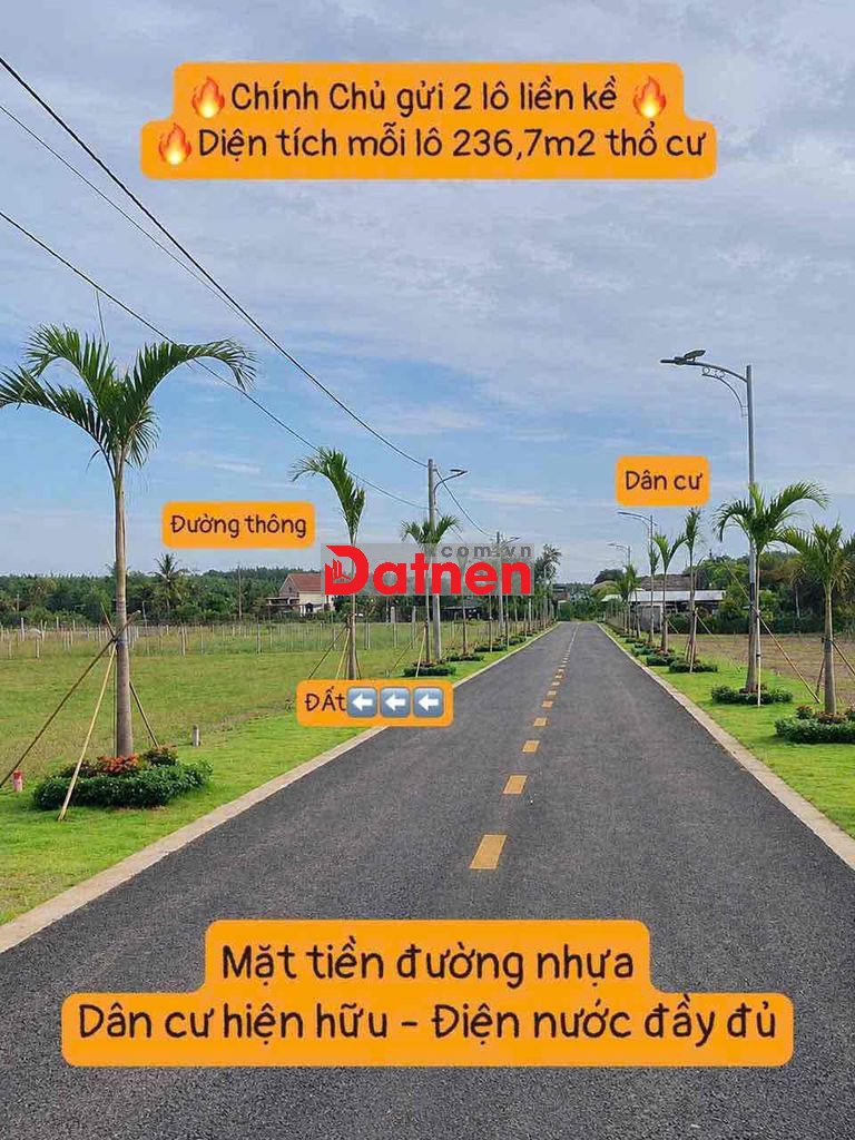 🔥 CHÍNH CHỦ KẸT TIỀN GỬI BÁN 2 LÔ LIỀN KỀ gần 500m2
