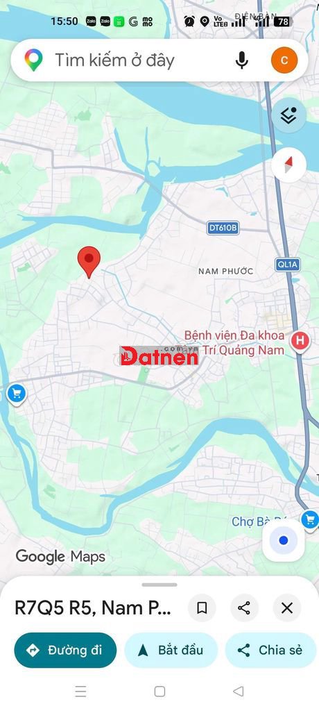 Bán lô đất DT khủng MT đường Nguyễn Bỉnh Khiêm thị trấn Nam Phước