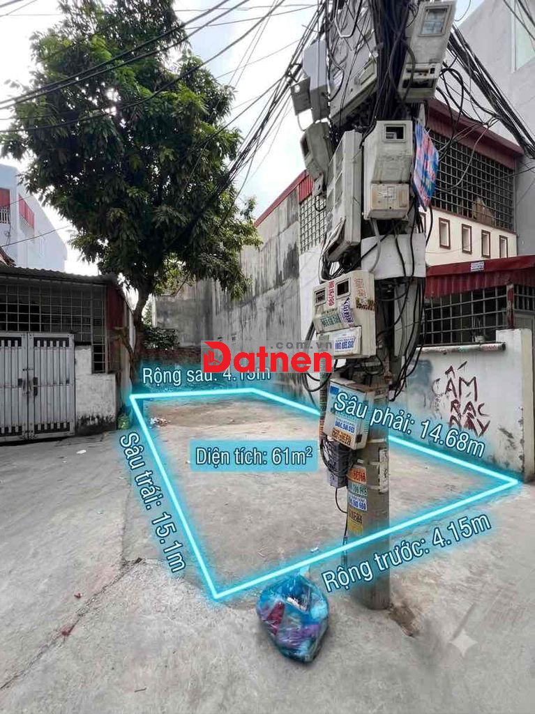 BÁN ĐẤT PHƯỜNG SỞ DẦU - HỒNG BÀNG (61M2) - ĐẤT VUÔNG VẮN 4.15M X 14.7M
