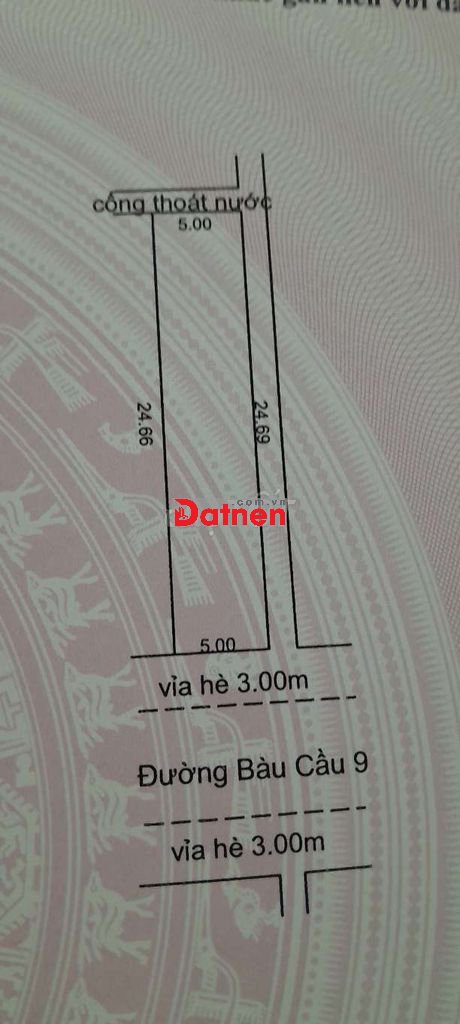 Bán lô đất đường Bàu Cầu 9 Hòa Xuân, Đà Nẵng