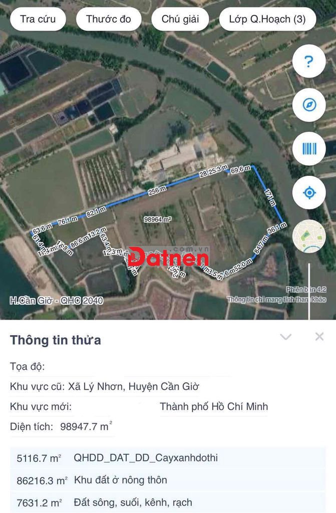 BÁN 10HA ĐẤT HỢP THỔ MẶT TIỀN ĐƯỜNG LÝ NHƠN - MẶT BÁM SÔNG 200M